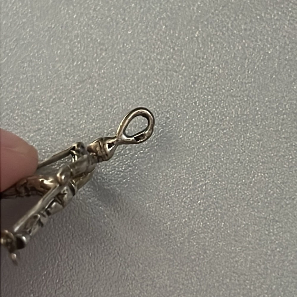Vintage Sterling Silver Charm Cross Country Skiier - Picture 2 of 3